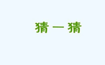 猜一猜教案5篇