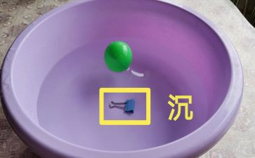 大班沉与浮的教案8篇