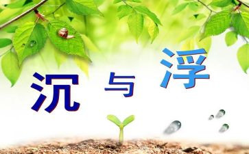 大班沉与浮教案反思8篇