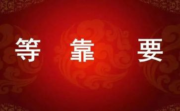 等靠要自查报告5篇