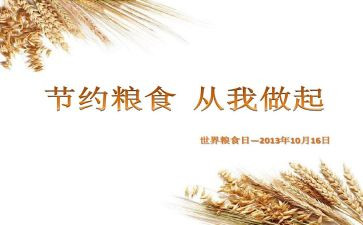 爱粮节粮的演讲稿7篇