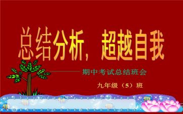 期中考试个人总结5篇