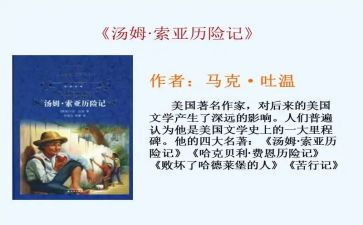 汤姆索亚历险记心得体会8篇