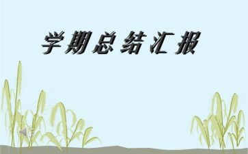 大学生学期个人总结模板5篇